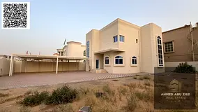 Luxury first‑tenant villa in Al Raqaib, Ajman with 4 master bedrooms, maid room, large halls, big
