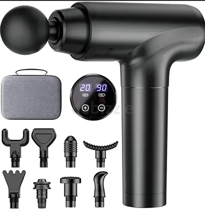 Portable Deep Tissue Massage Gun with 8 Attachments and Carry Case