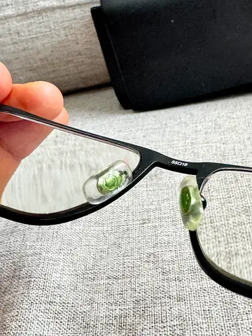 Montblank Lightweight black titanium eyeglass frames with adjustable nose pads