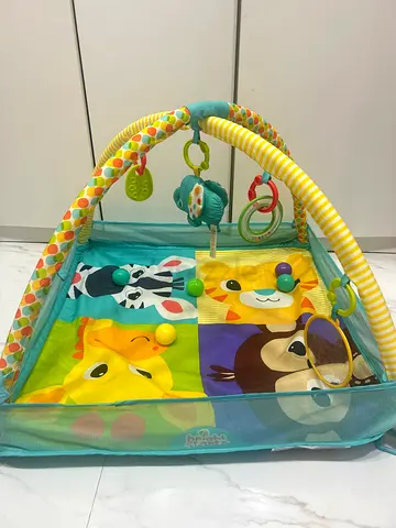 Baby Play Gym Activity Mat with Hanging Toys - Good Condition