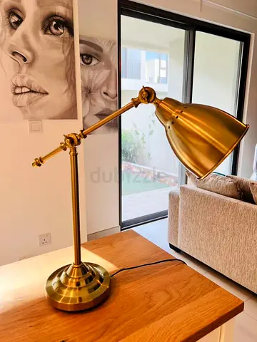 Premium Brushed Brass Adjustable Desk  Task Lamp