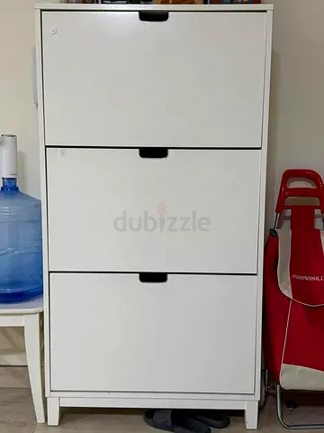 IKEA white 3-drawer shoe cabinet, good condition