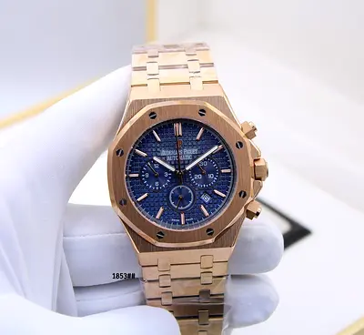 Audemars Piguet Royal Oak Chronograph Rose Gold with Blue Dial
