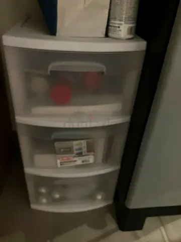 Small 3-Drawer Plastic Storage Unit — Good Condition