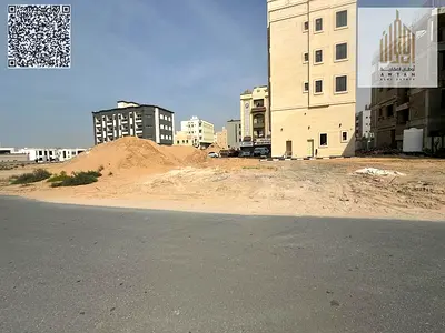 Corner commercial land in an excellent location for investment Commercial land for sale in Ajman, Al Jurf Industrial Area 3 Corner plot on two street