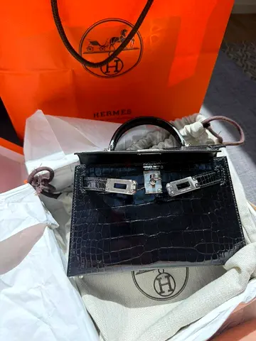 Hermès Kelly II Mini Sellier – Black Alligator
