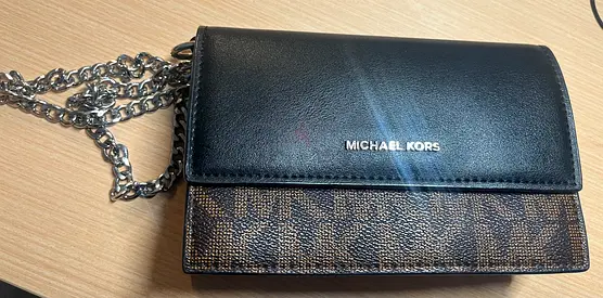 Authentic Michael Kors Crossbody Chain Bag - Brown/Black