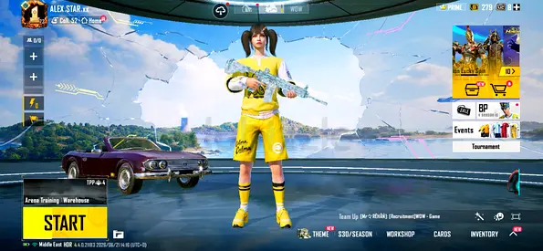 PUBG ACCOUNT   20 GUNLAB + GLACIER LEVEL 6 + EXTRA MATERIALS