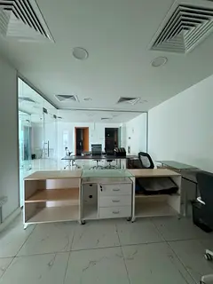 Furnished Office for Annual Rent in Al Majaz 3, Sharjah | Central AC | 2 Bathrooms | 1 Month Free Re