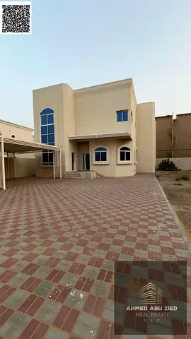 فيلا فاخرة أول ساكن للإيجار السنوي في الرقايب عجمان بمساحة 8800 قدم مع 4 غرف ماستر ومجلس وصالة وغرفة خادمة ومواقف لـ4 سيارات