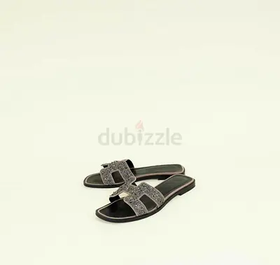 Hermes Pink Nude Oran Crystal Beads Embellished Sandals Size 35.5