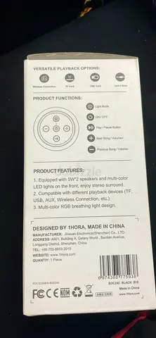1Hora Wireless Portable RGB Speaker