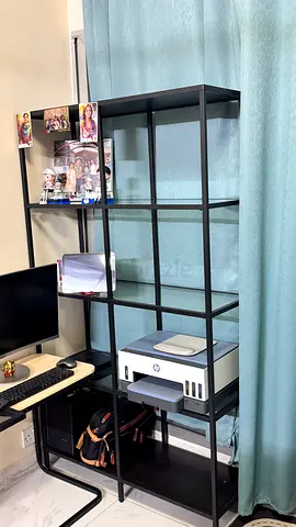 Black Metal Open Shelving Unit - 5-Tier