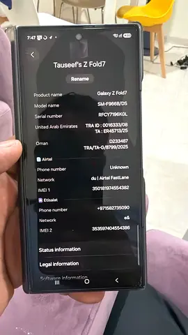 Samsung Fold 7 for sale