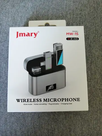 Jmary MW-15 Wireless Microphone Set with Charging Case