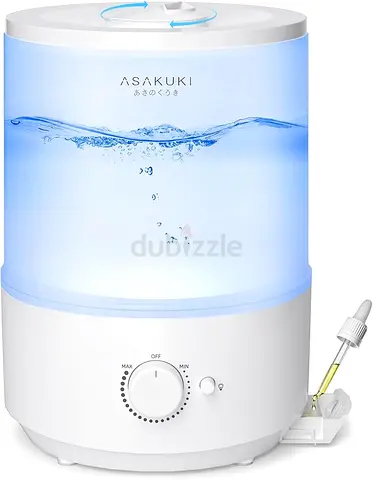 ASAKUKI Humidifiers 3L Top Fill Cool Mist Air Humidifiers 3 in 1