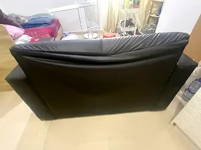 Black Leather Sofa