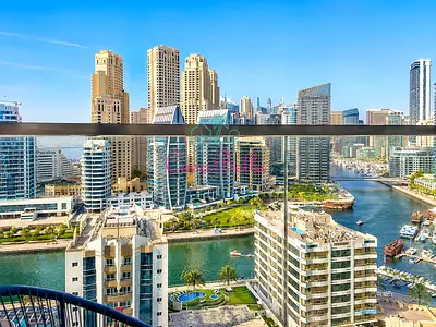Furnished 1BR | Stunning Marina View | Vacant