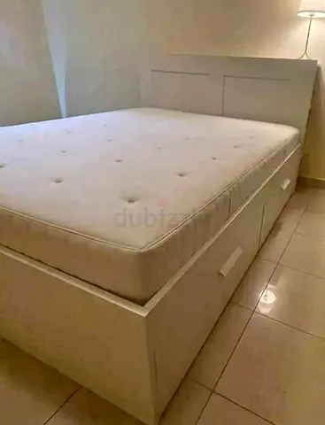 IKEA brimnes bed with mattress queen size bed