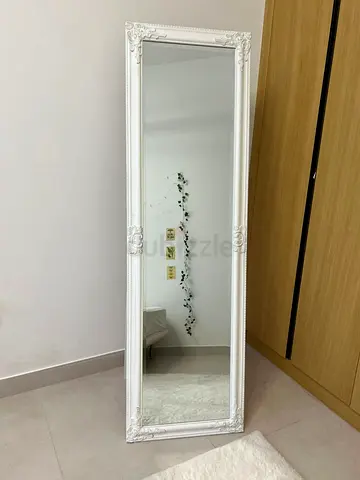 Freestanding Full-Length White Mirror