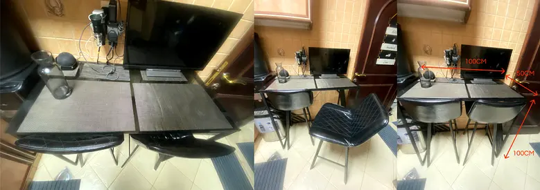 Tall Kitchen Table with 2 High Chairs / Bar Table Set