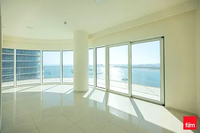 Full Palm Views | Curved Terrace | Private Beach