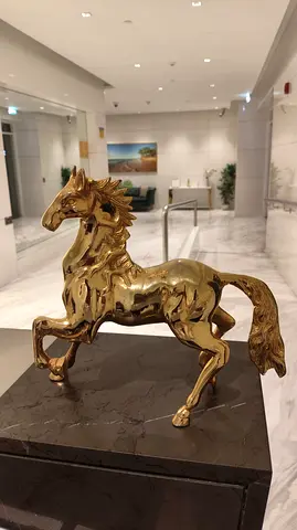 Brass Horse Figurine - Polished Decorative Statue