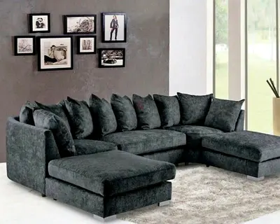 Modern U-Shaped Sectional Sofa with Double Chaise