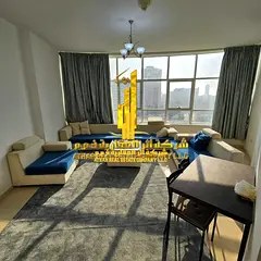 Luxurious one-bedroom apartment with brand new furnishings for monthly rent in Ajman - Al Rashidiya