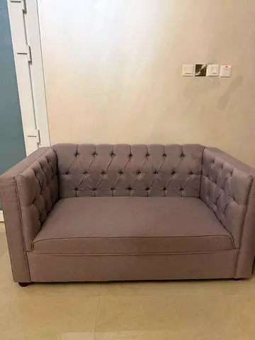 3 sofas set tufted fabric sofa in grey — good condition