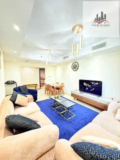 Sharjah Al Khan apartment, one bedroom, a hall, a maid's room, a kitchen, two bathrooms, and a b