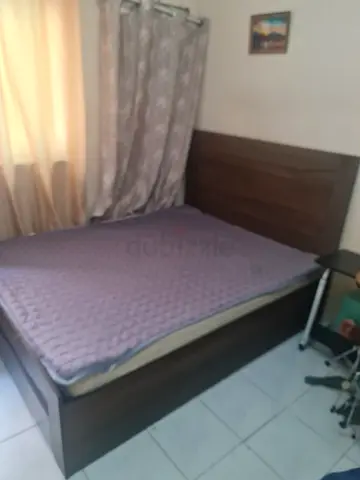 Queen Size Wooden double bed frame with mattress included - good condition - Rush Sale!