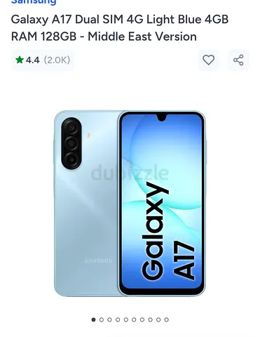 Samsung Galaxy A17 Dual SIM 4G Light Blue 4GB RAM 128GB (Middle East Version)