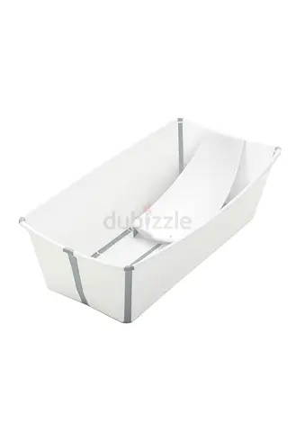 Stokke Flexi Bath XL with Newborn Support! Foldable baby bathtub with infant support - BEIGE