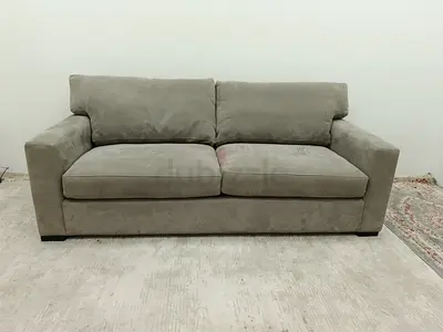 Excellent perfect condition crate and barrel axis gray 3 seater sofa
