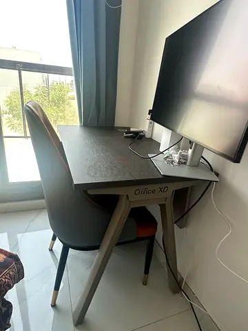 Compact office desk and chair set - used, good condition