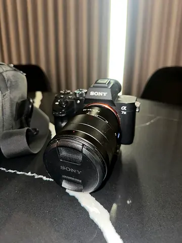 Sony a7iii mirrorless camera with f4 24-70mm Sony zeiss zoom lens and camera bag