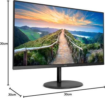 AOC Q24V4EA - 24 Inch QHD Monitor, 75Hz, 4ms, IPS, Adaptive Sync, Speakers, Free (2560x1440 @ 75Hz,