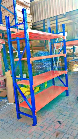 Heavy Duty Industrial Steel Storage Racking - 4 Tier Pallet Shelves