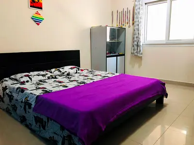 Fully furnished Room in a 2BHK flat available near Abushagara park for Indian Bachelor/Couple.