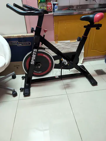 Fitness  Exercise Bike with Flywheel, Adjustable Seat-Foot strap.