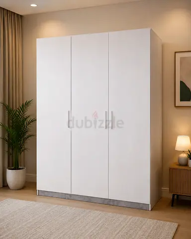 Modern 3 Door White Wardrobe