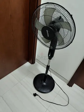 Krypton Brand Standing Pedestal Fan: 3 Speed Levels, Adjustable Height, Swing  Timer Function