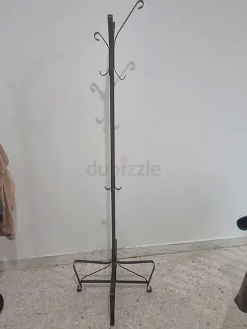 Metal freestanding coat rack with multiple hooks