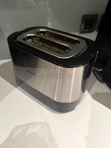 Philips 2-Slice Stainless Steel Toaster - with breadbox Good Condition