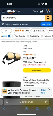 HTC vive flow VR glasses