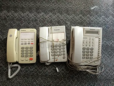 Lot of 3 Panasonic corded landline phones - used