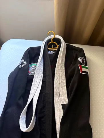 black jiu jitsu gi for sale A1 size with uaejj badge and uae flag