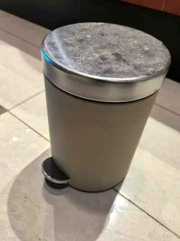 Small Stainless Steel Step Bin - Beige
