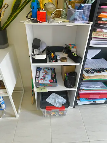 Book shelf and storage cabinet, air fryer